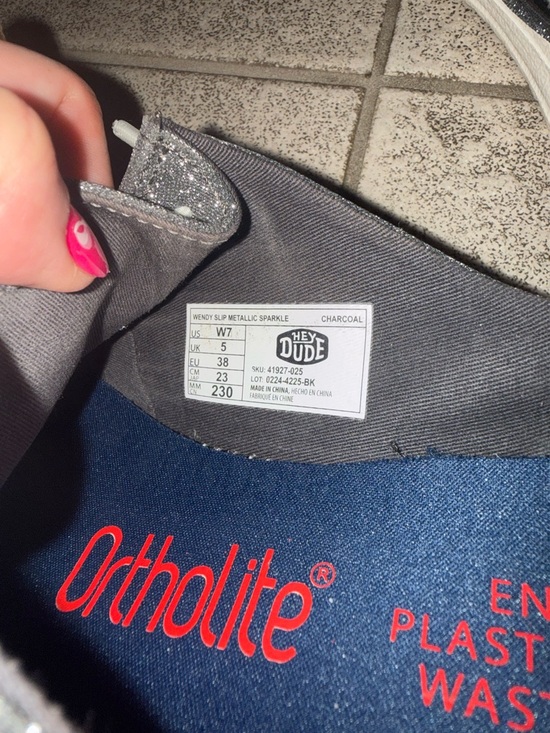 Hey dude Wendy grey black metallic slip on shoe - Picture 8 of 8